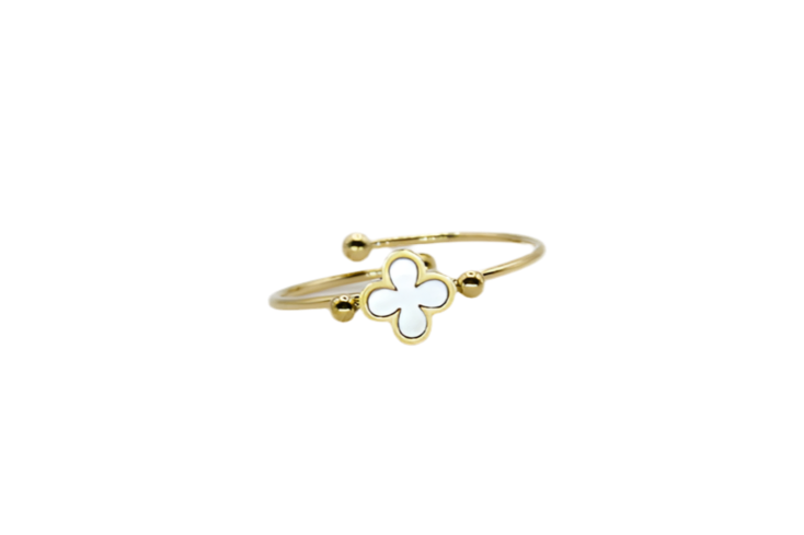 Anillo Acero Flor