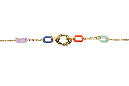 pulsera multicolor resinas